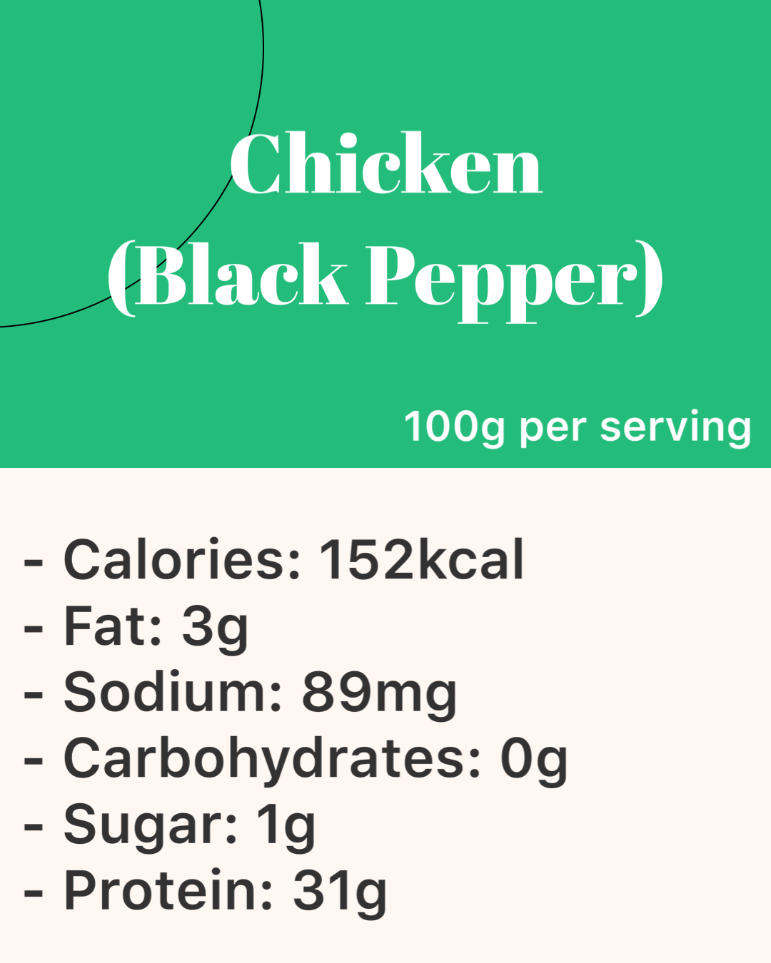 Black Pepper Chicken Breast U.S (黑椒紅酒汁 - 美國雞胸) 100g / 150g / 200g