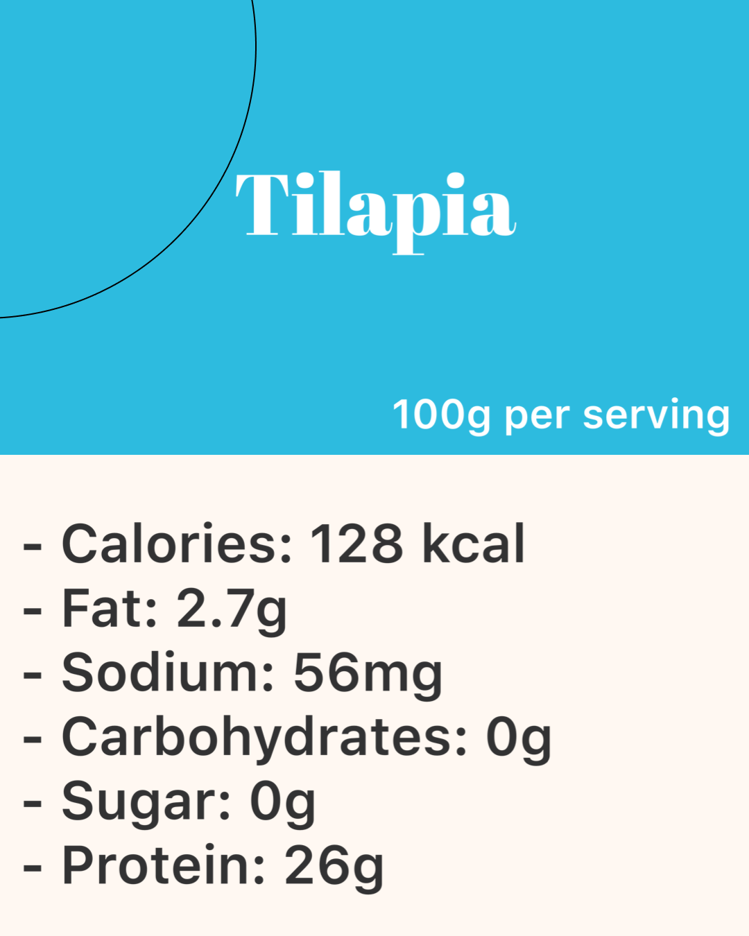 Tilapia (茴香鯛魚) 100g / 150g  /200g